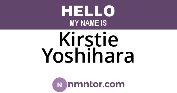 Kirstie Yoshihara