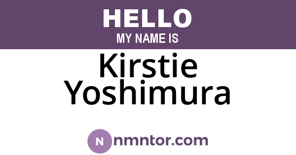 Kirstie Yoshimura