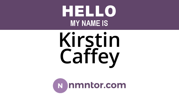 Kirstin Caffey
