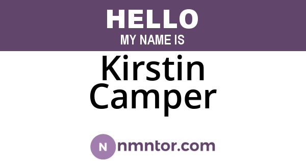 Kirstin Camper