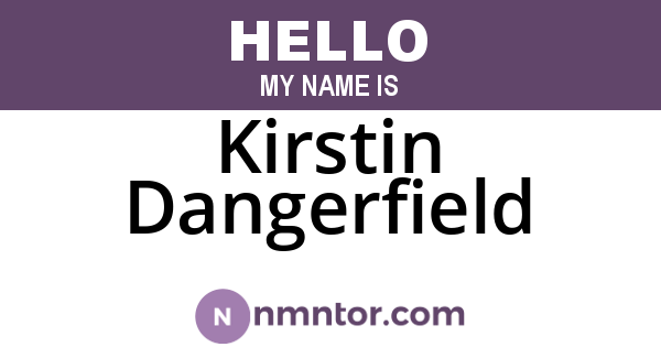Kirstin Dangerfield
