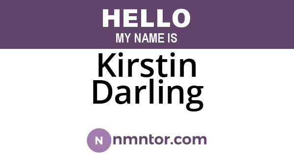 Kirstin Darling
