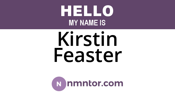 Kirstin Feaster