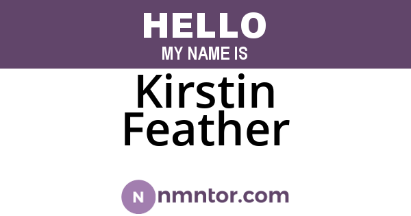 Kirstin Feather