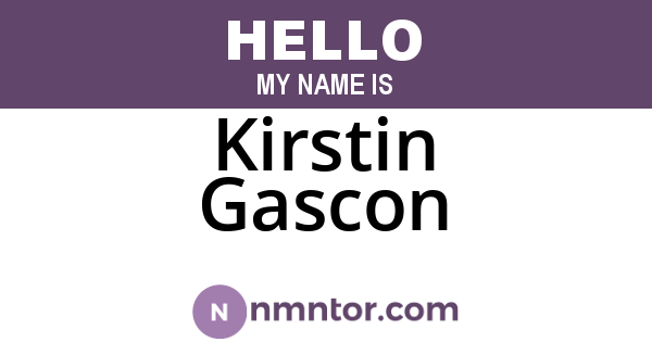 Kirstin Gascon