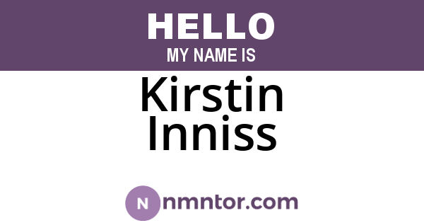 Kirstin Inniss