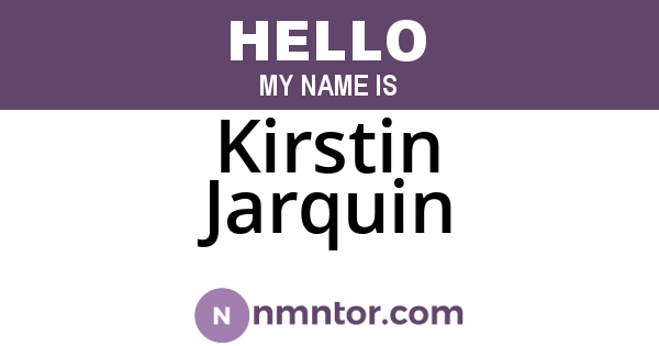 Kirstin Jarquin