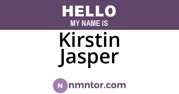 Kirstin Jasper