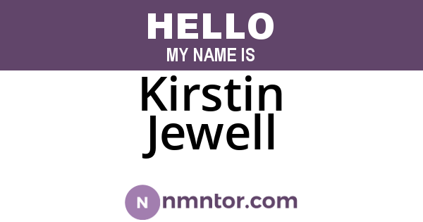 Kirstin Jewell