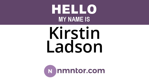 Kirstin Ladson
