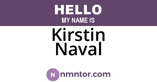 Kirstin Naval