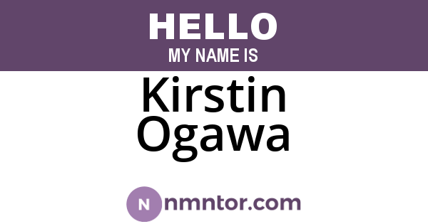 Kirstin Ogawa