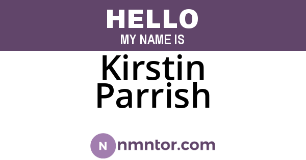 Kirstin Parrish