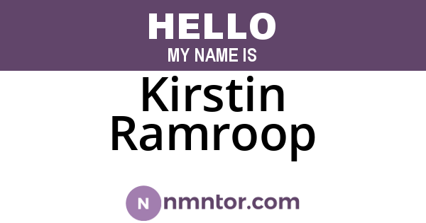 Kirstin Ramroop
