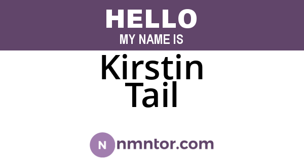 Kirstin Tail