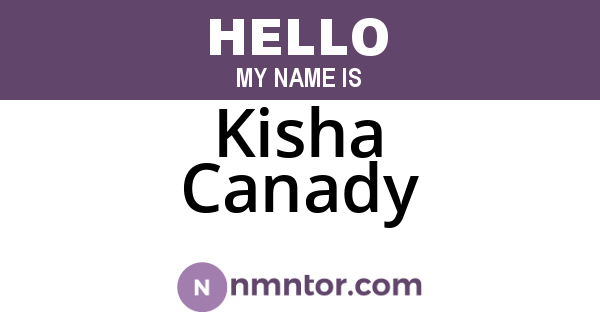 Kisha Canady
