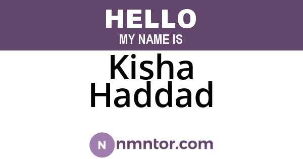 Kisha Haddad
