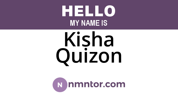 Kisha Quizon