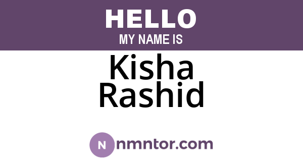 Kisha Rashid