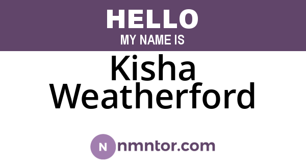 Kisha Weatherford