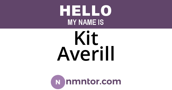 Kit Averill