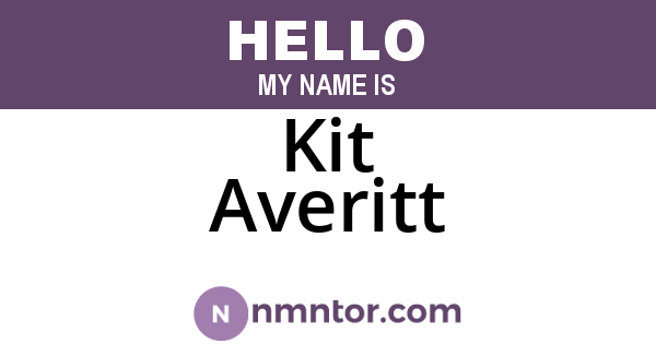 Kit Averitt
