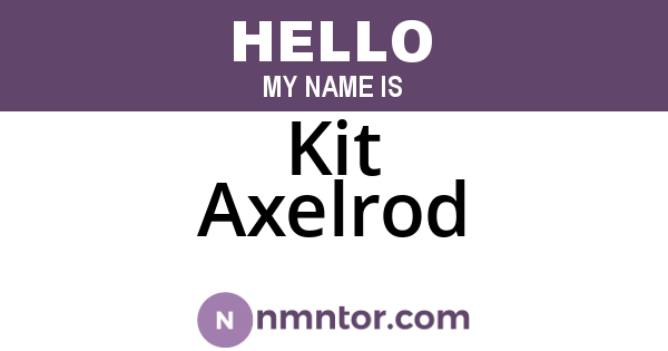 Kit Axelrod