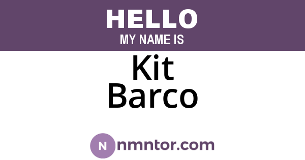 Kit Barco