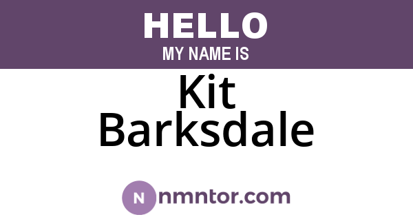 Kit Barksdale