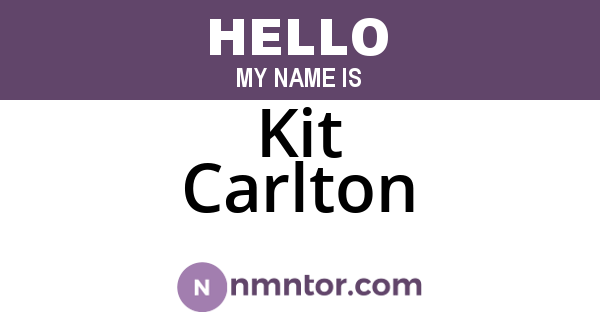 Kit Carlton