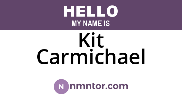 Kit Carmichael