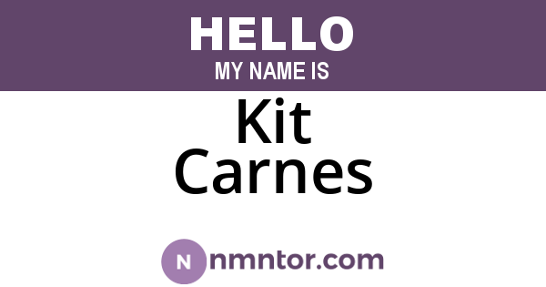 Kit Carnes