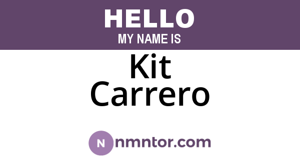 Kit Carrero