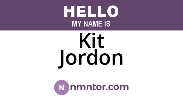 Kit Jordon