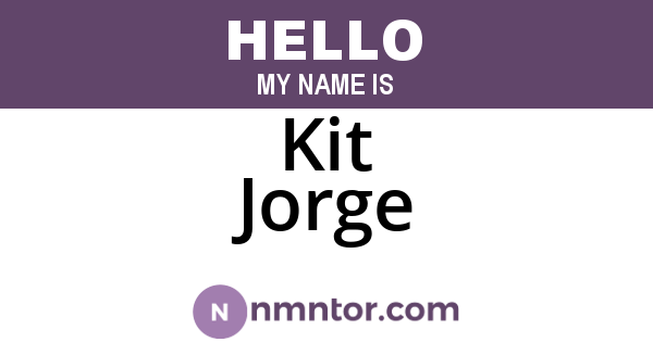 Kit Jorge