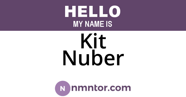 Kit Nuber