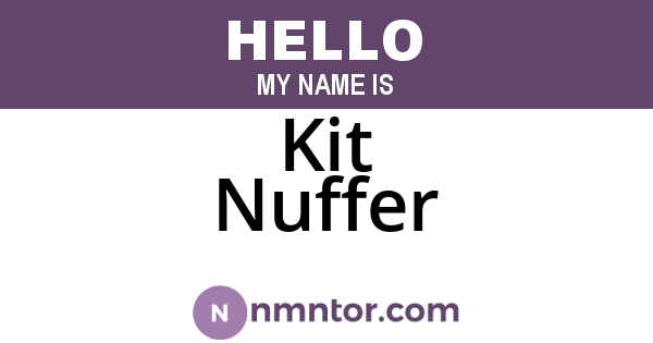 Kit Nuffer