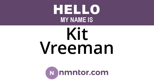 Kit Vreeman