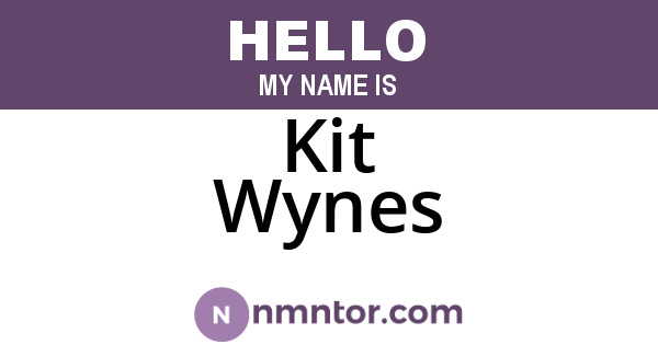Kit Wynes