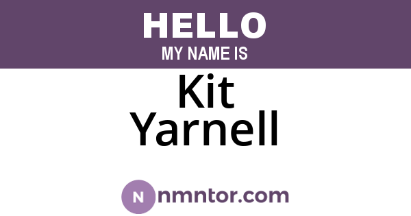Kit Yarnell
