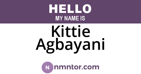 Kittie Agbayani