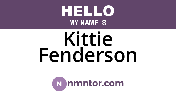 Kittie Fenderson