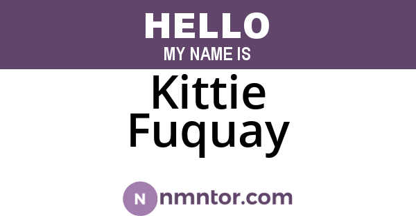 Kittie Fuquay