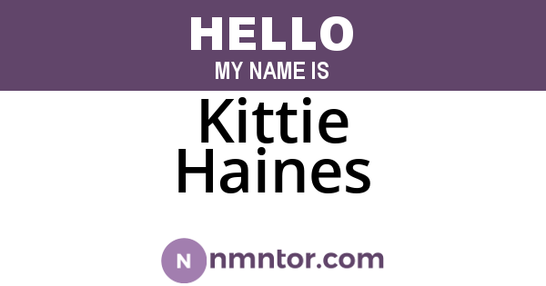 Kittie Haines