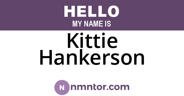 Kittie Hankerson