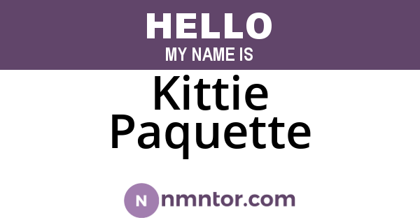 Kittie Paquette