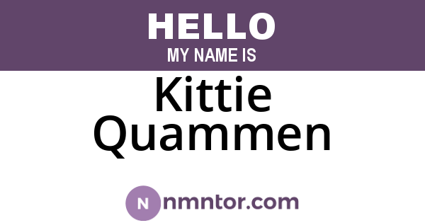 Kittie Quammen