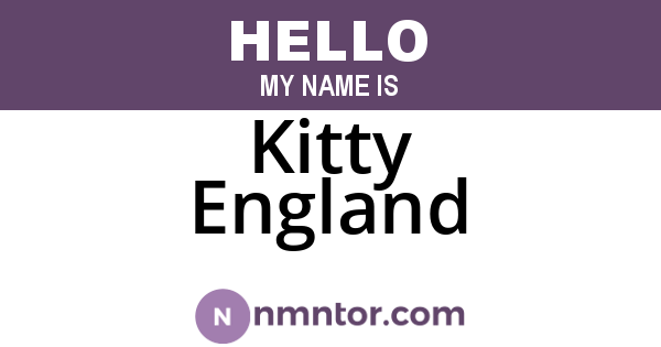 Kitty England