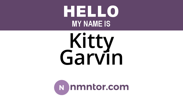 Kitty Garvin