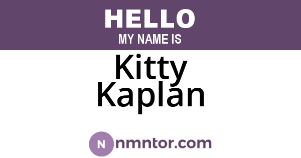 Kitty Kaplan